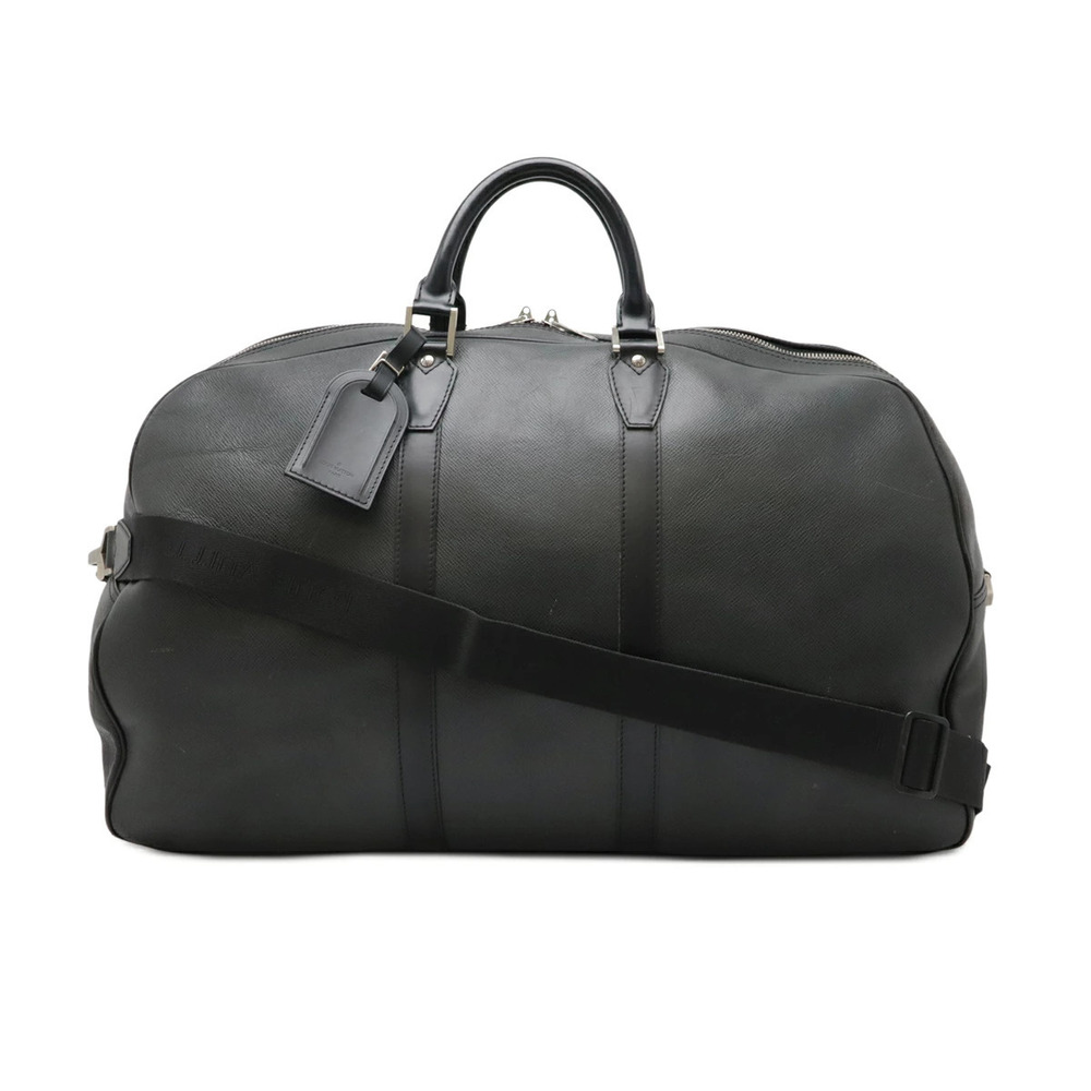 LOUIS VUITTON Taiga Kendall Boston Bag Shoulder Travel Ardoise Black